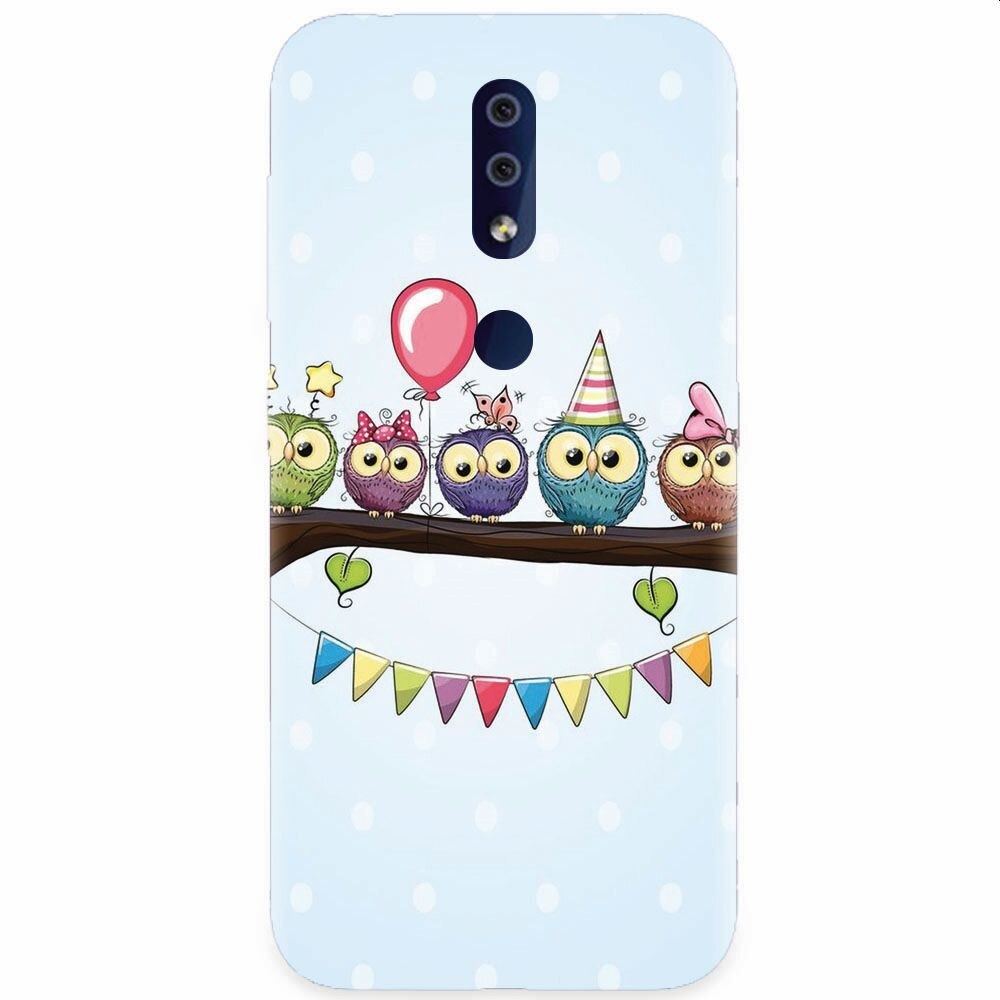 Husa silicon pentru Nokia 4.2, Party Birds
