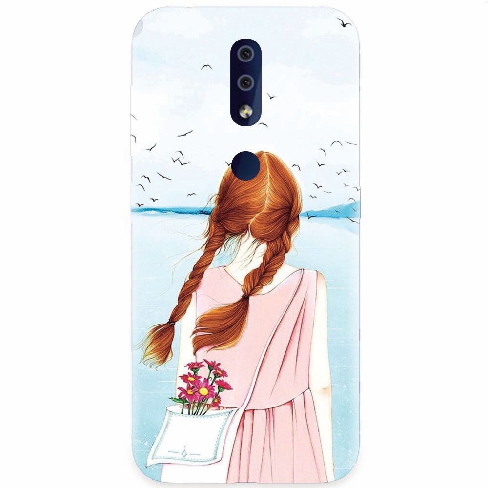 Husa silicon pentru Nokia 4.2, Girl And Birds