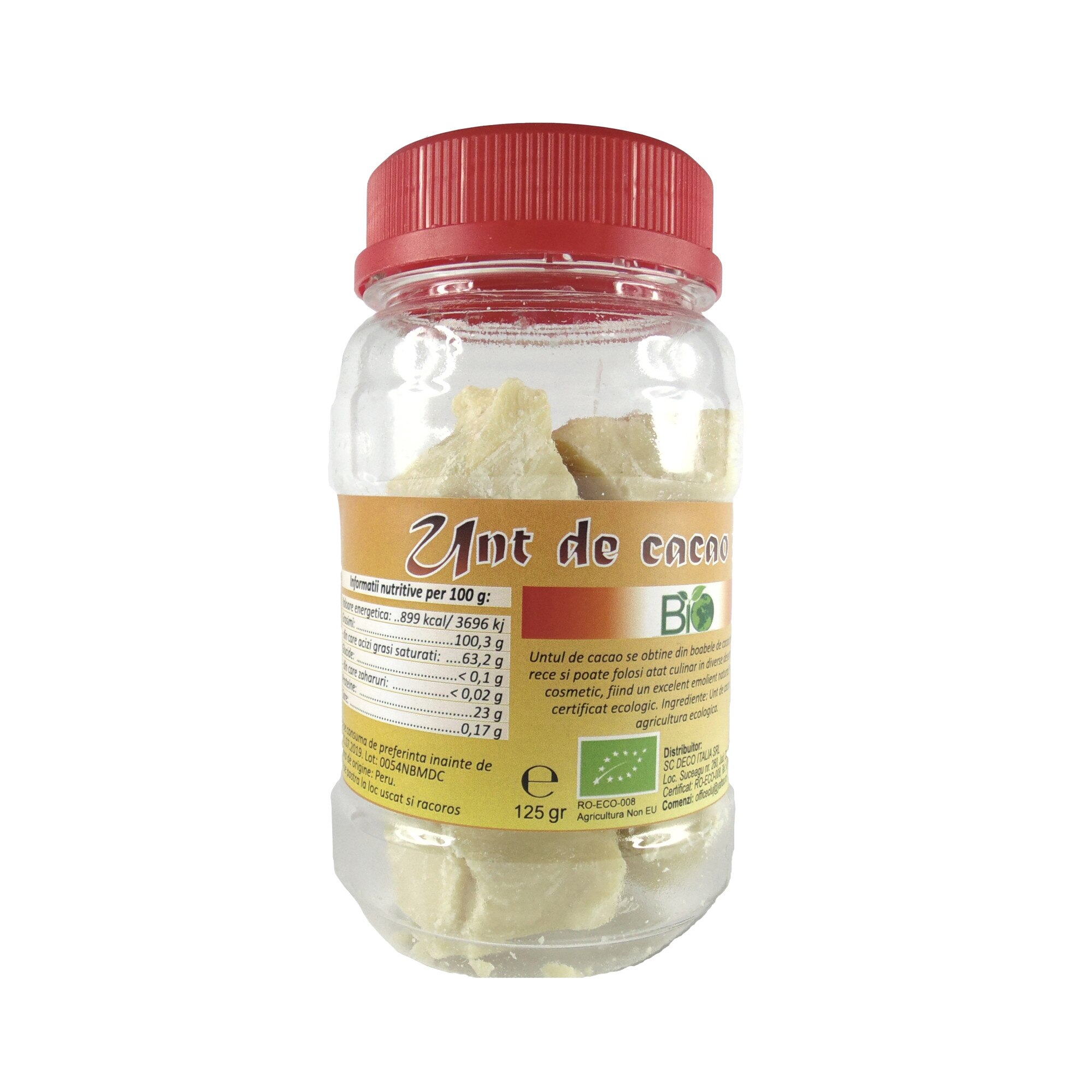 Unt de cacao RAW BIO 125 g