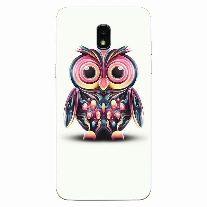 Силиконов калъф за Samsung Galaxy J3 2018, Илюстрация на цветна сова