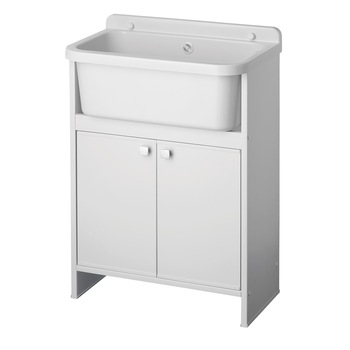 Mobilier cu lavoar PILOZZO 55, montaj perete, 55 x 34 x 77.5 cm, adancime 19 cm, alb + Gratar alb pentru Pilozzo Mobilier cu lavoar PILOZZO 55, montaj perete, 55 x 34 x 77.5 cm, adancime 19 cm, alb + Gratar alb pentru Pilozzo