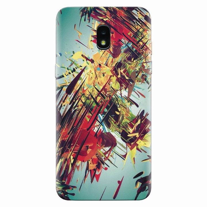 Силиконов калъф за Samsung Galaxy J3 2018, Сложна абстрактна цветна 3D рисунка