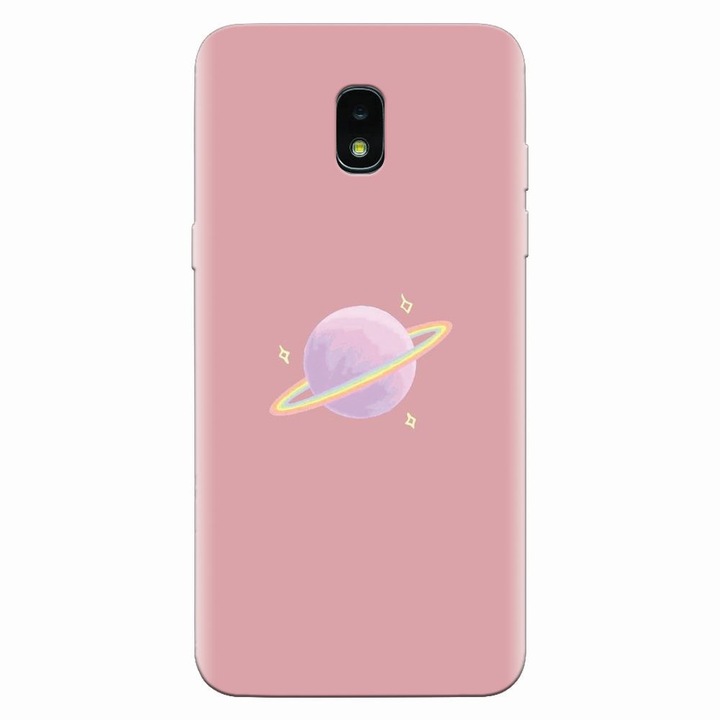 Силиконов калъф за Samsung Galaxy J3 2018, Saturn On Pink