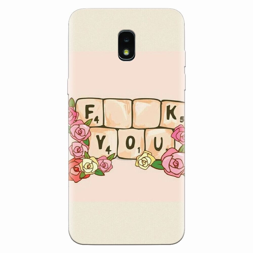 Husa silicon pentru Samsung Galaxy J3 2018, Scrabble