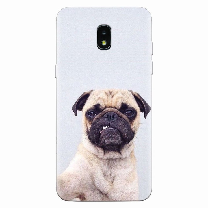 Силиконов калъф за Samsung Galaxy J3 2018, Simple Pug Selfie