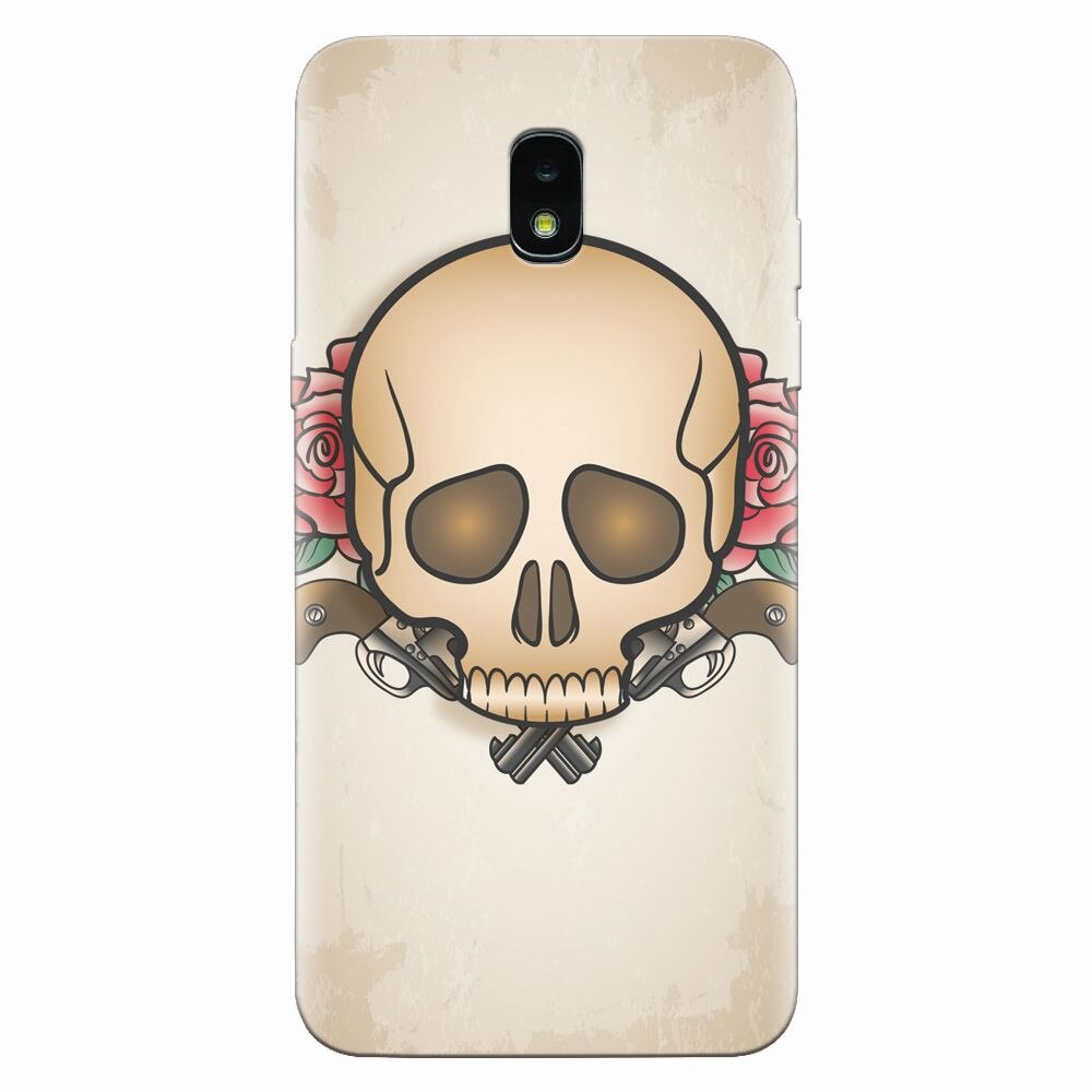 Husa silicon pentru Samsung Galaxy J3 2018, Skulls And Roses