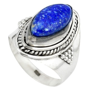Inel bijuterie din argint 925 cu lapis lazuli handmade Inel bijuterie din argint 925 cu lapis lazuli handmade