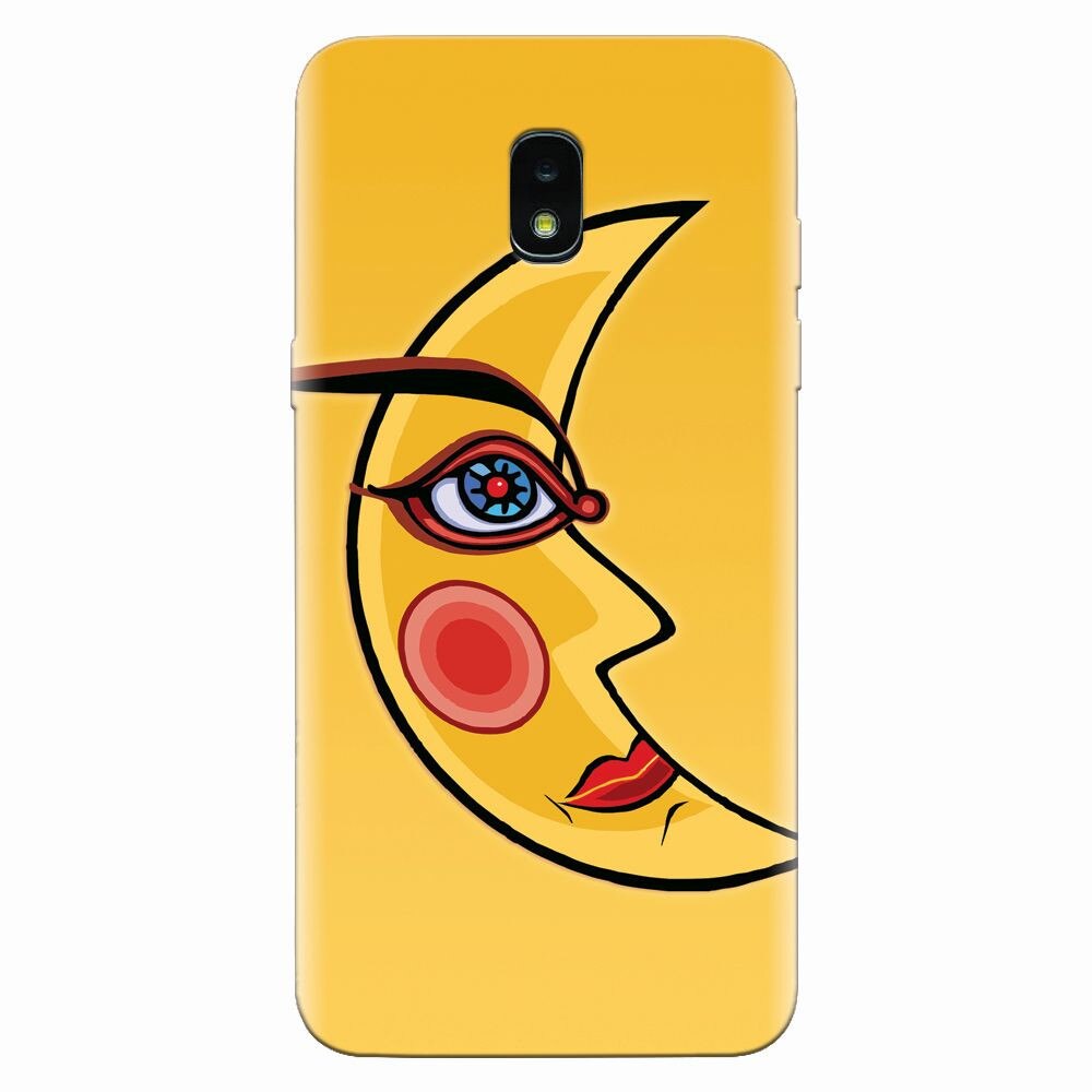 Husa silicon pentru Samsung Galaxy J3 2018, Yellow Moon