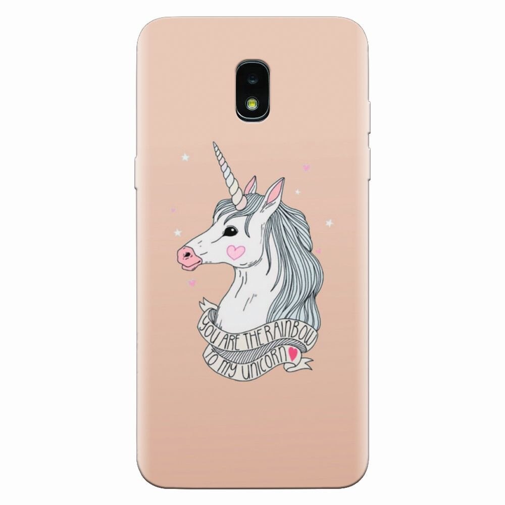 Husa silicon pentru Samsung Galaxy J3 2018, Cute Rose Gold