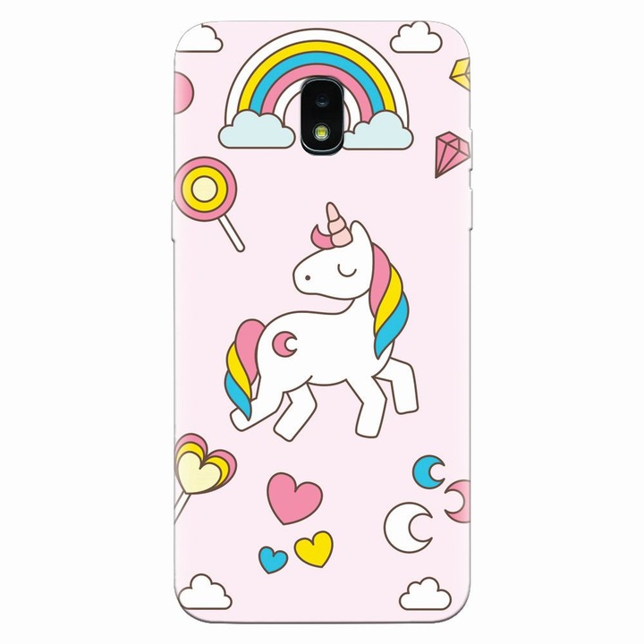 Силиконов калъф за Samsung Galaxy J3 2018, Сладък еднорог
