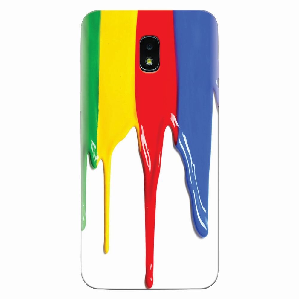 Husa silicon pentru Samsung Galaxy J3 2018, Dripping Colorful Paint
