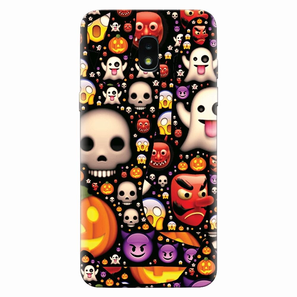 Husa silicon pentru Samsung Galaxy J3 2018, Emoji Mess