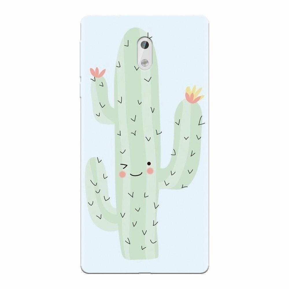 Husa silicon pentru Nokia 3, Cactus
