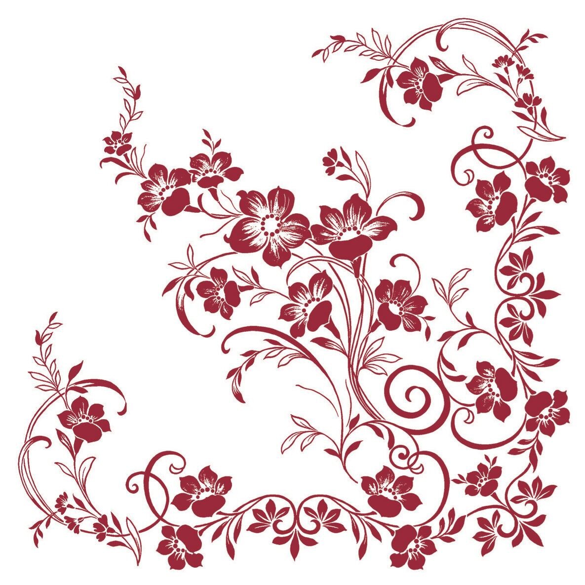Set Servetele Katja Bordeaux, Alb/bordeaux, 40x40 cm, 50 bucati