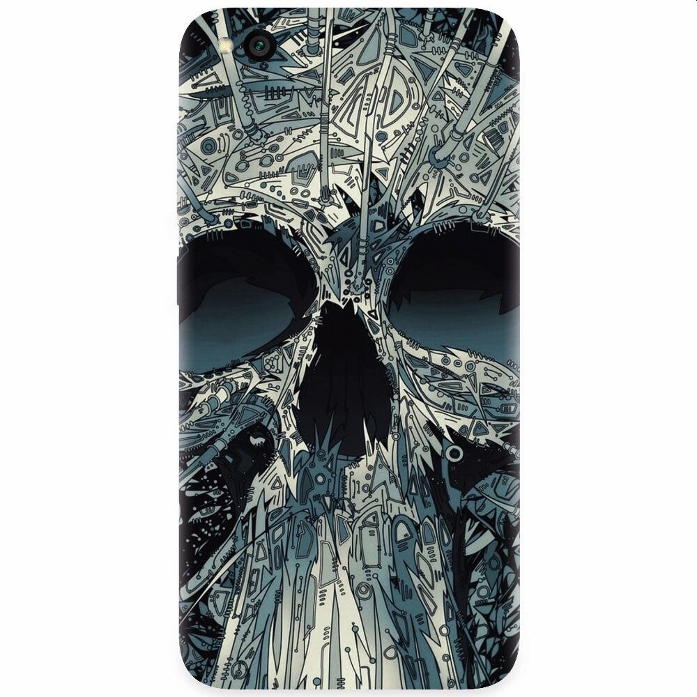 Husa silicon pentru Xiaomi Redmi Go, Abstract Skull Artwork Illustration