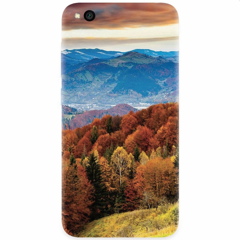 Husa silicon pentru Xiaomi Redmi Go, Autumn Mountain Fall Rusty Forest Colours