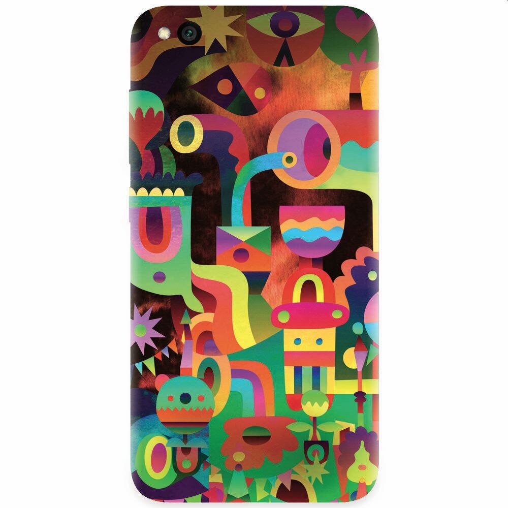 Husa silicon pentru Xiaomi Redmi Go, Abstract Colorful Shapes