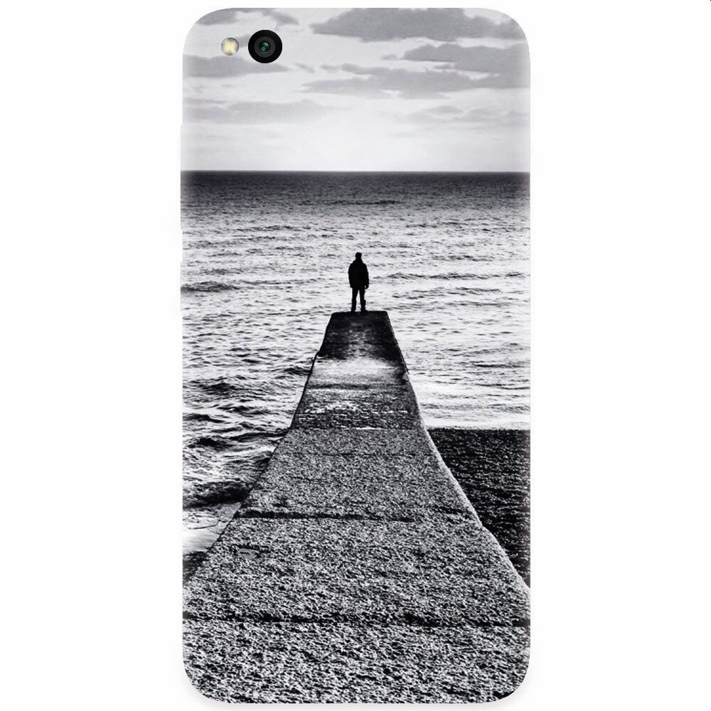 Husa silicon pentru Xiaomi Redmi Go, Abstract Dock Man Grey