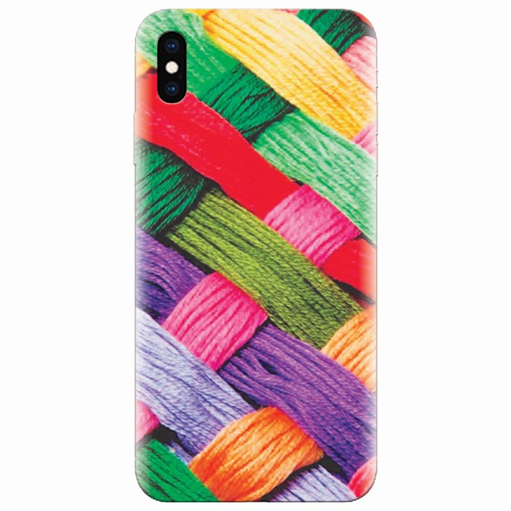 Husa silicon pentru Apple Iphone XS, Colorful Woolen Art