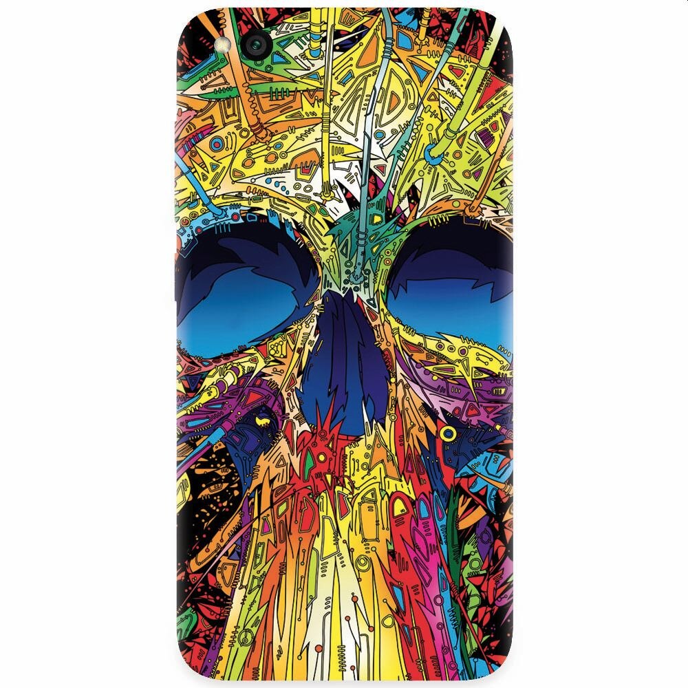 Husa silicon pentru Xiaomi Redmi Go, Abstract Multicolored Skull