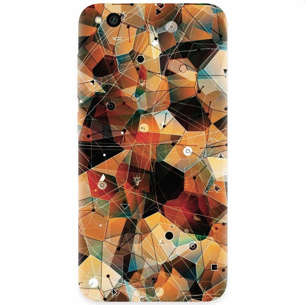 Husa silicon pentru Xiaomi Redmi Go, Abstract Triangles Connected Lines