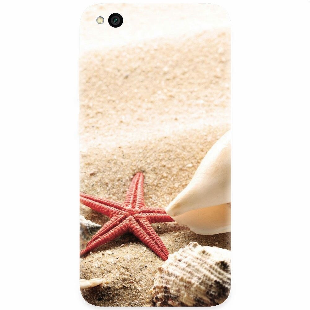 Husa silicon pentru Xiaomi Redmi Go, Beach Shells And Starfish
