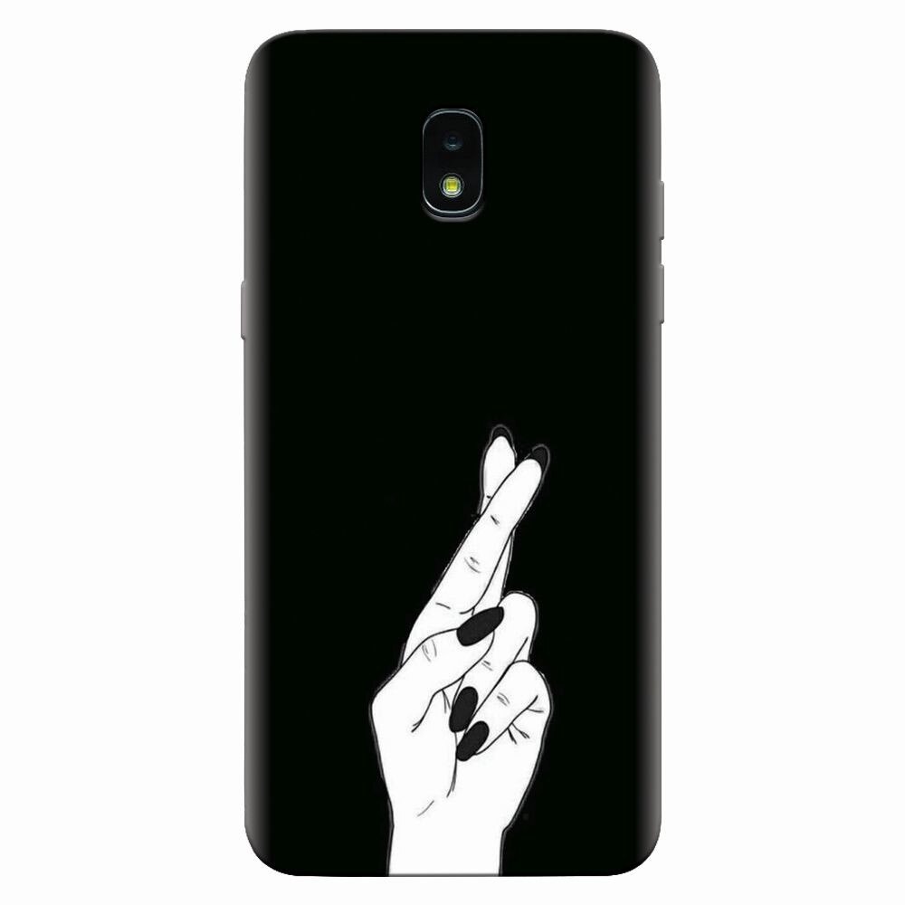 Husa silicon pentru Samsung Galaxy J3 2018, Finger Cross