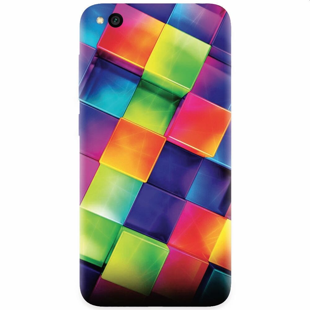 Husa silicon pentru Xiaomi Redmi Go, 3D Geometric Colorful