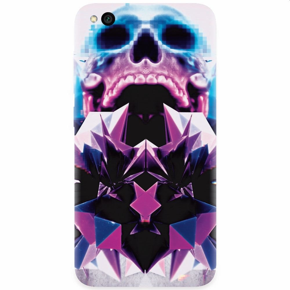 Husa silicon pentru Xiaomi Redmi Go, Abstract Framed Skull