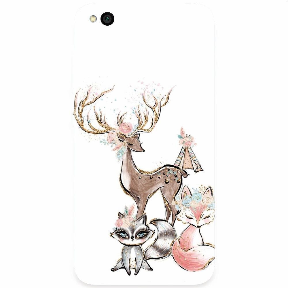 Husa silicon pentru Xiaomi Redmi Go, Foxs And Deer