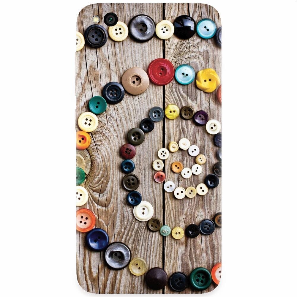 Husa silicon pentru Xiaomi Redmi Go, Colorful Buttons Spiral Wood Deck