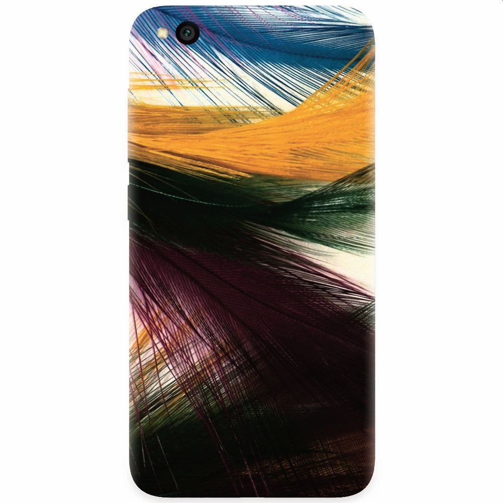 Husa silicon pentru Xiaomi Redmi Go, Colorful Peacock Feathers