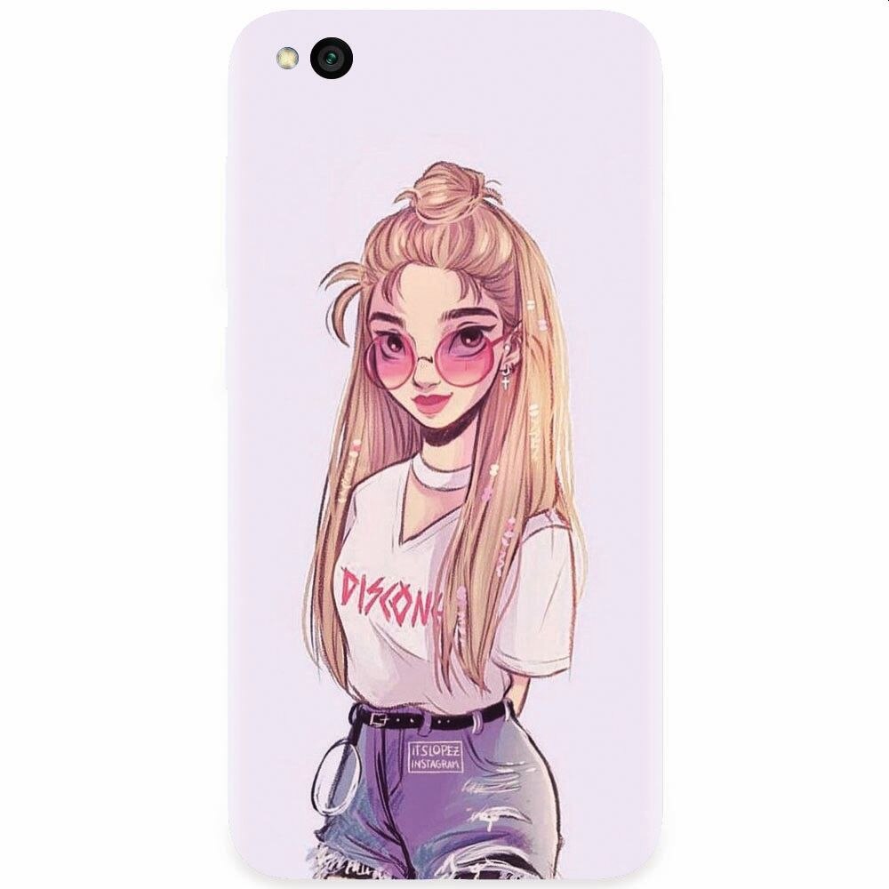 Husa silicon pentru Xiaomi Redmi Go, Girl Look