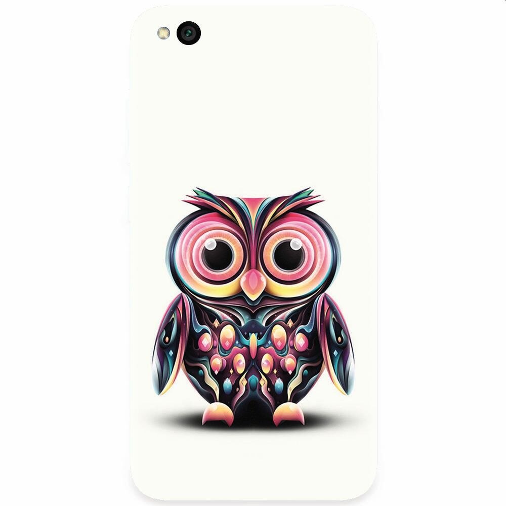 Husa silicon pentru Xiaomi Redmi Go, Colorful Owl Illustration