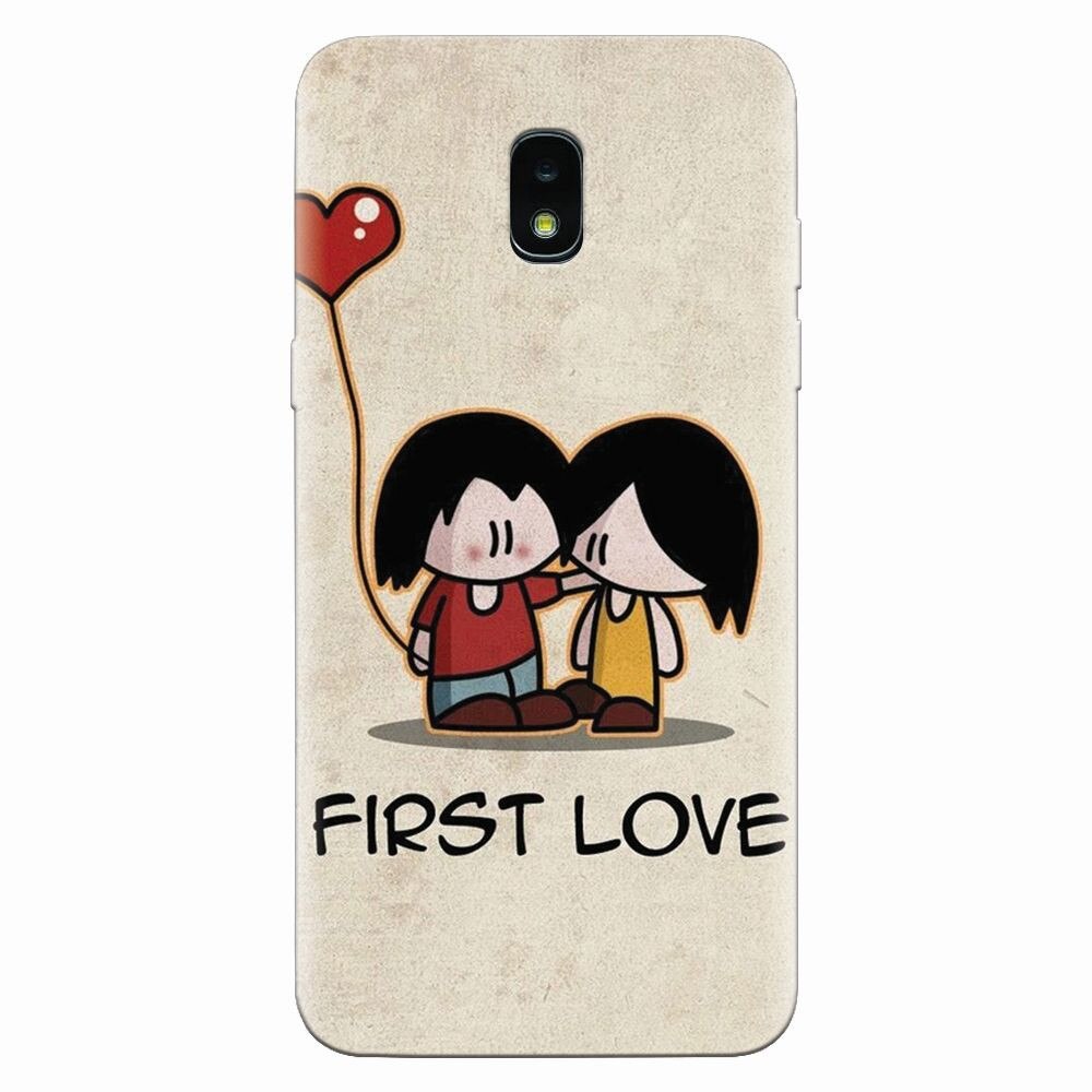Husa silicon pentru Samsung Galaxy J3 2018, First Love Great Lock Screen