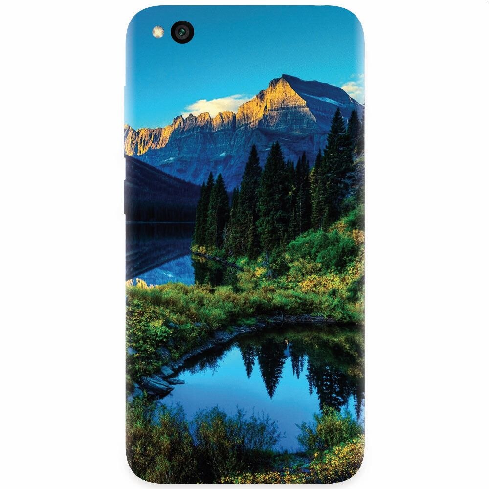Husa silicon pentru Xiaomi Redmi Go, HDR Mountains Lake