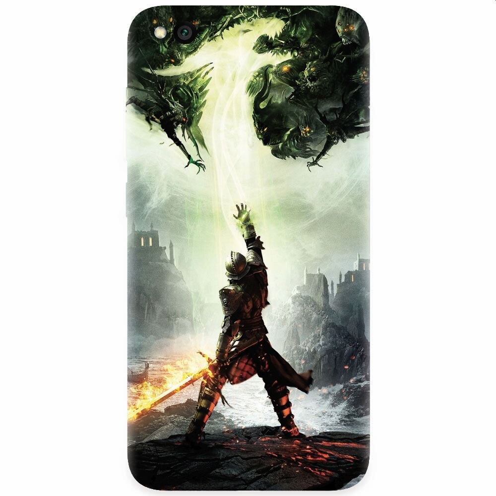Husa silicon pentru Xiaomi Redmi Go, Green Dragon
