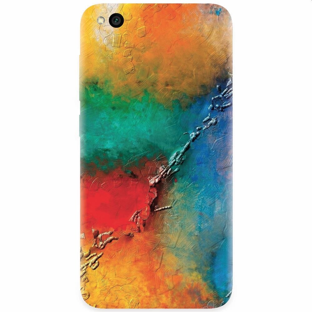 Husa silicon pentru Xiaomi Redmi Go, Colorful Wall Paint Texture