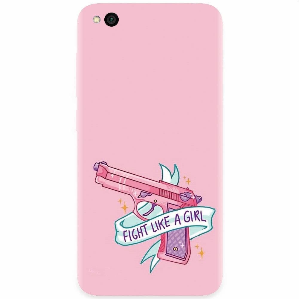 Husa silicon pentru Xiaomi Redmi Go, Fight Like A Girl
