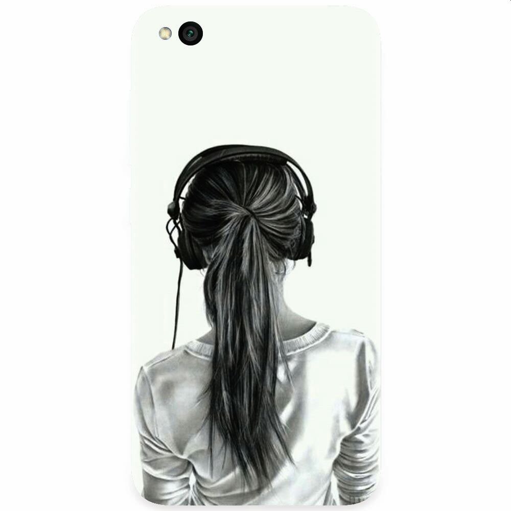 Husa silicon pentru Xiaomi Redmi Go, Girl With Headphone