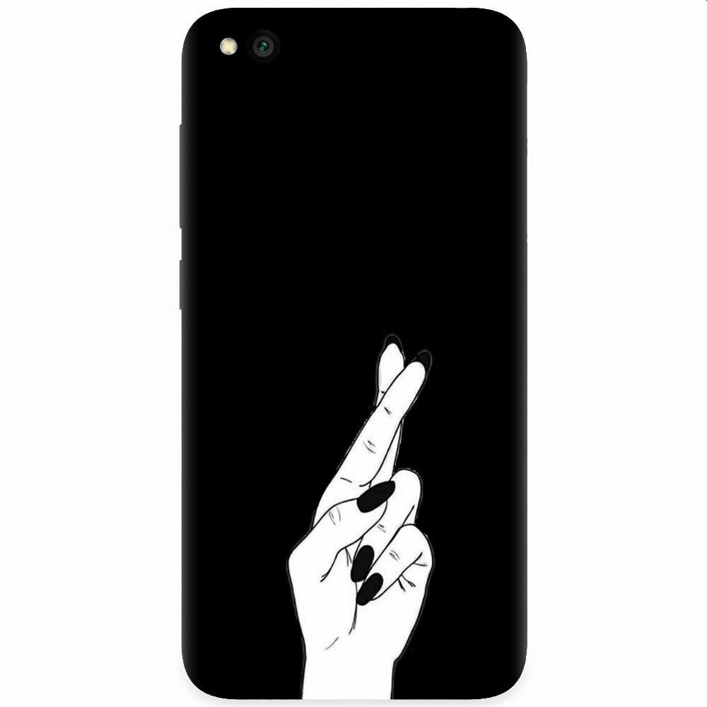 Husa silicon pentru Xiaomi Redmi Go, Finger Cross