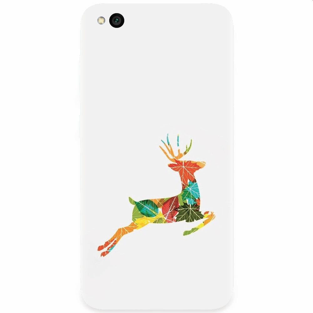 Husa silicon pentru Xiaomi Redmi Go, Colorful Reindeer Jump Illustration