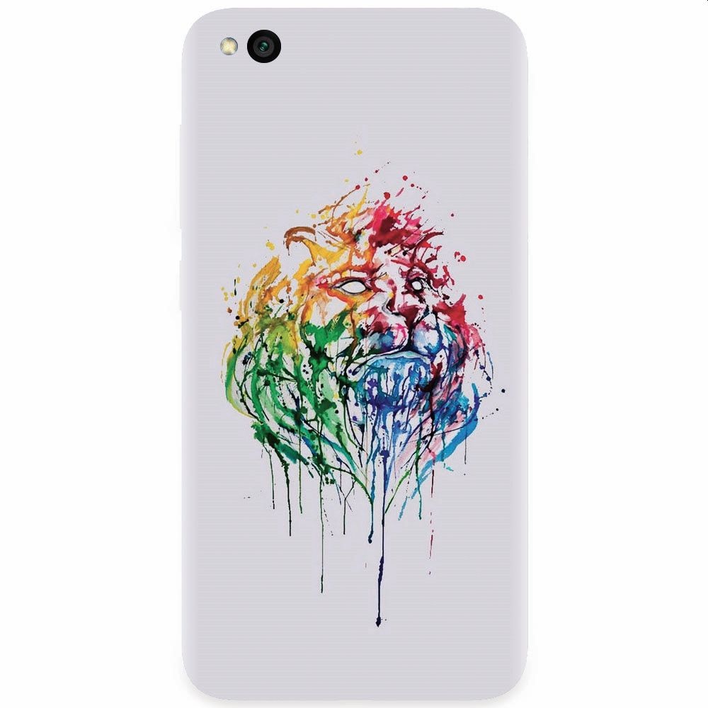 Husa silicon pentru Xiaomi Redmi Go, Paint Illustration Lion Head