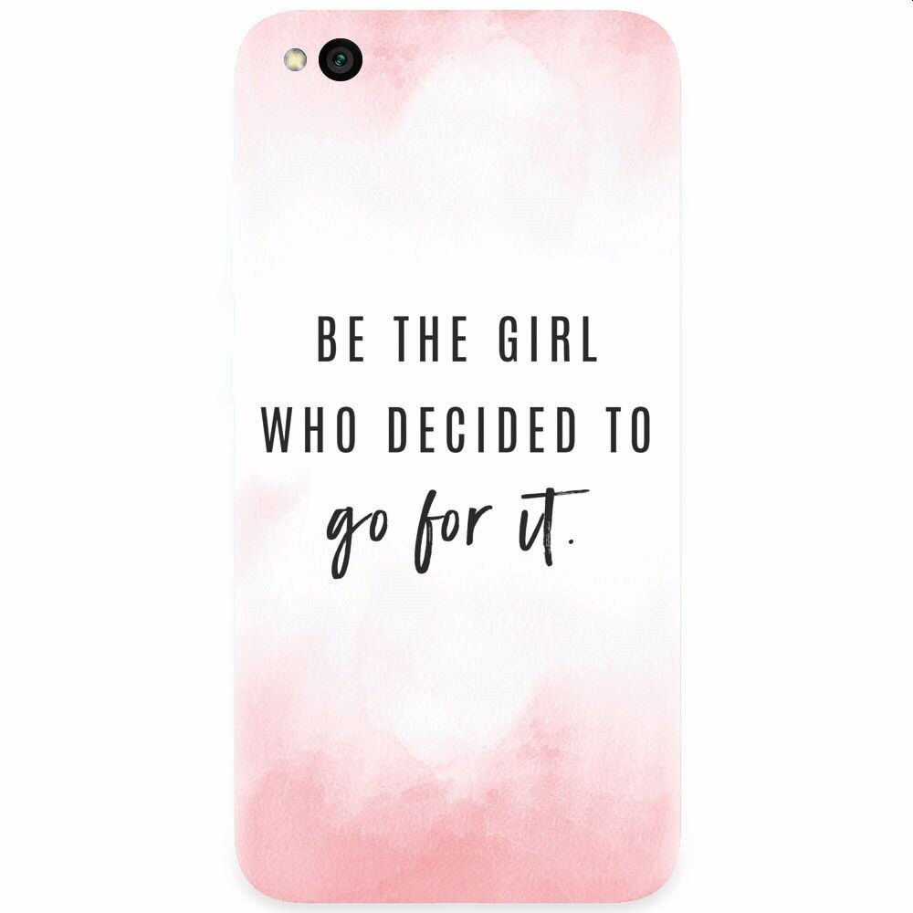 Husa silicon pentru Xiaomi Redmi Go, Quotes Pink