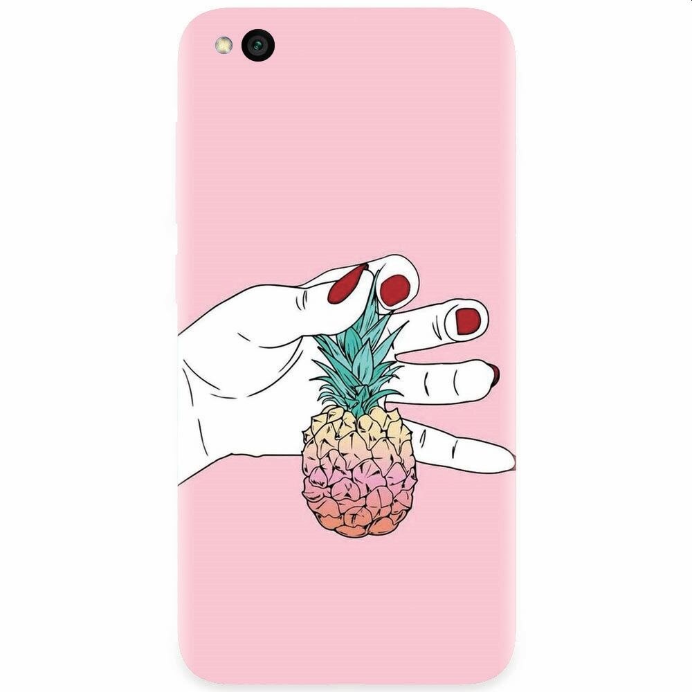 Husa silicon pentru Xiaomi Redmi Go, Rainbow Pinepple