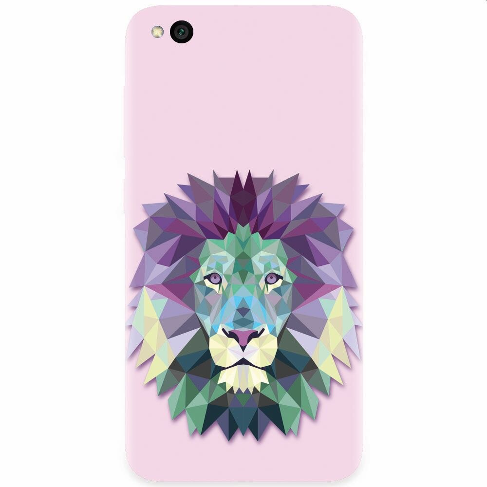 Husa silicon pentru Xiaomi Redmi Go, Polygon Lion