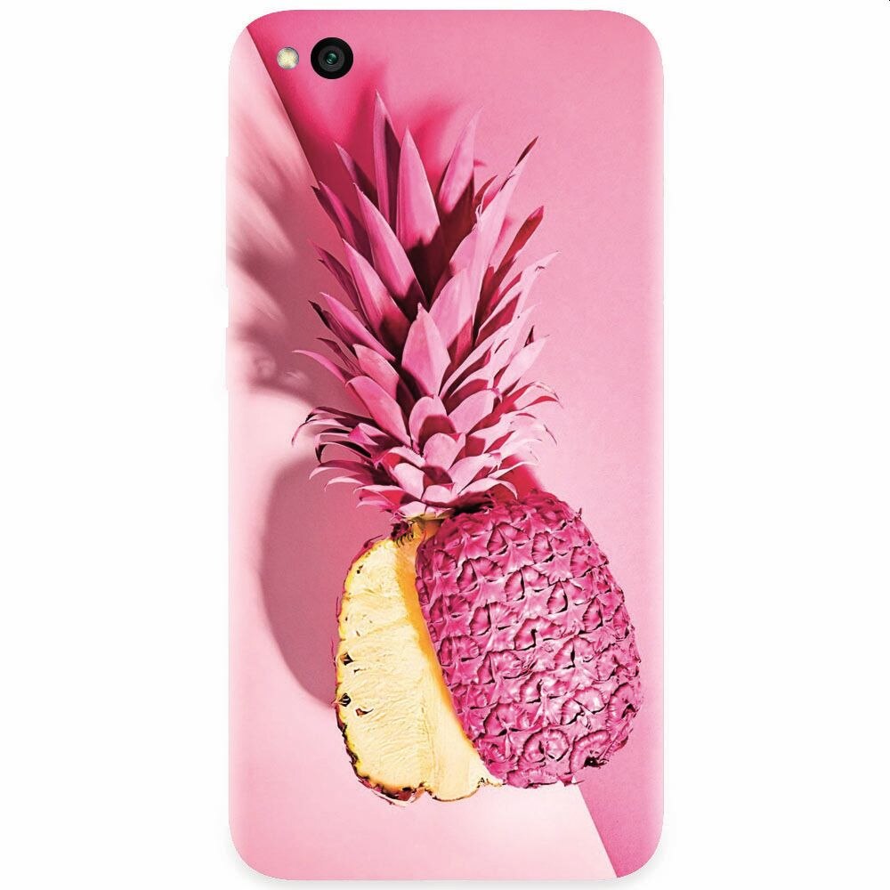 Husa silicon pentru Xiaomi Redmi Go, Pink Pineapple