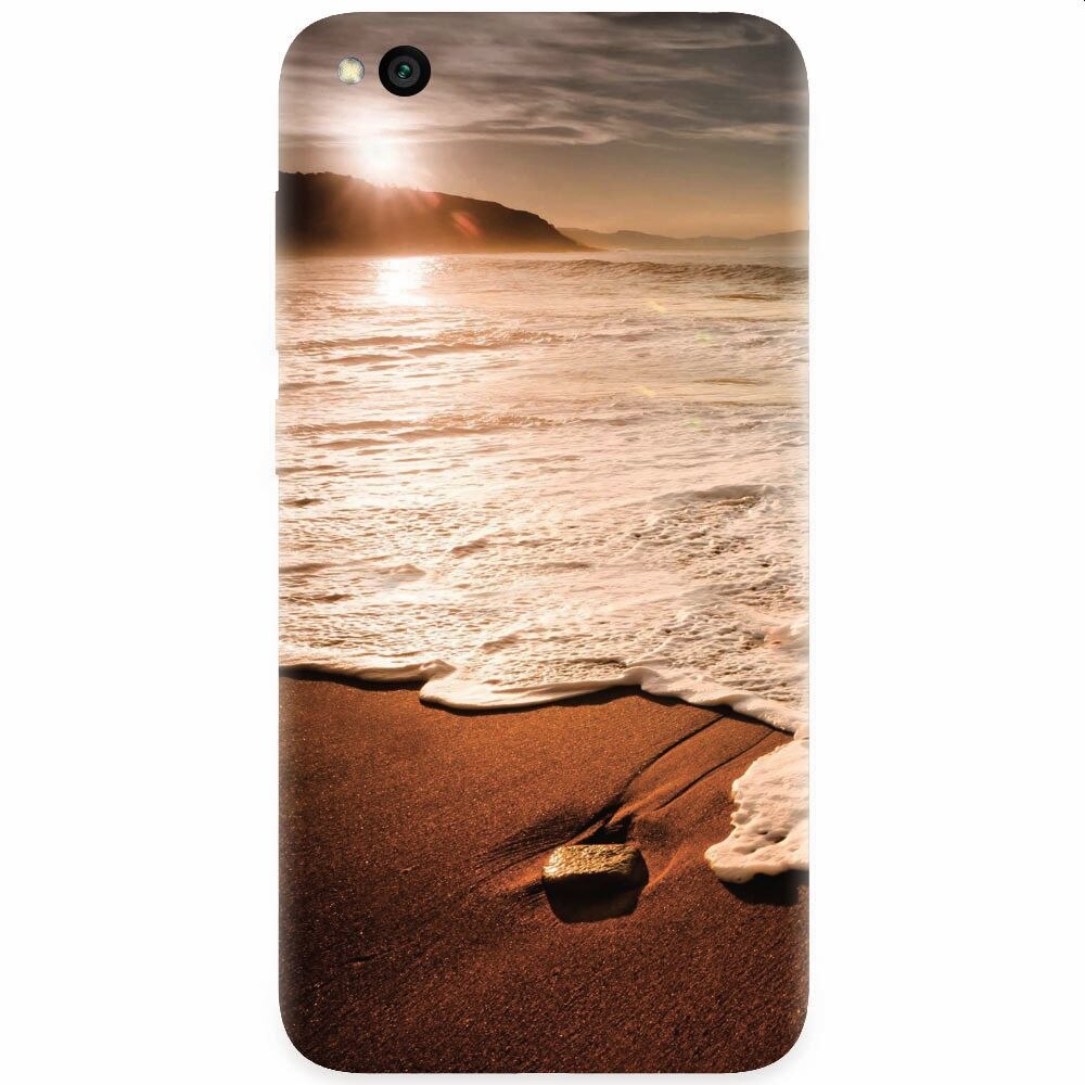 Husa silicon pentru Xiaomi Redmi Go, Sunset Foamy Beach Wave