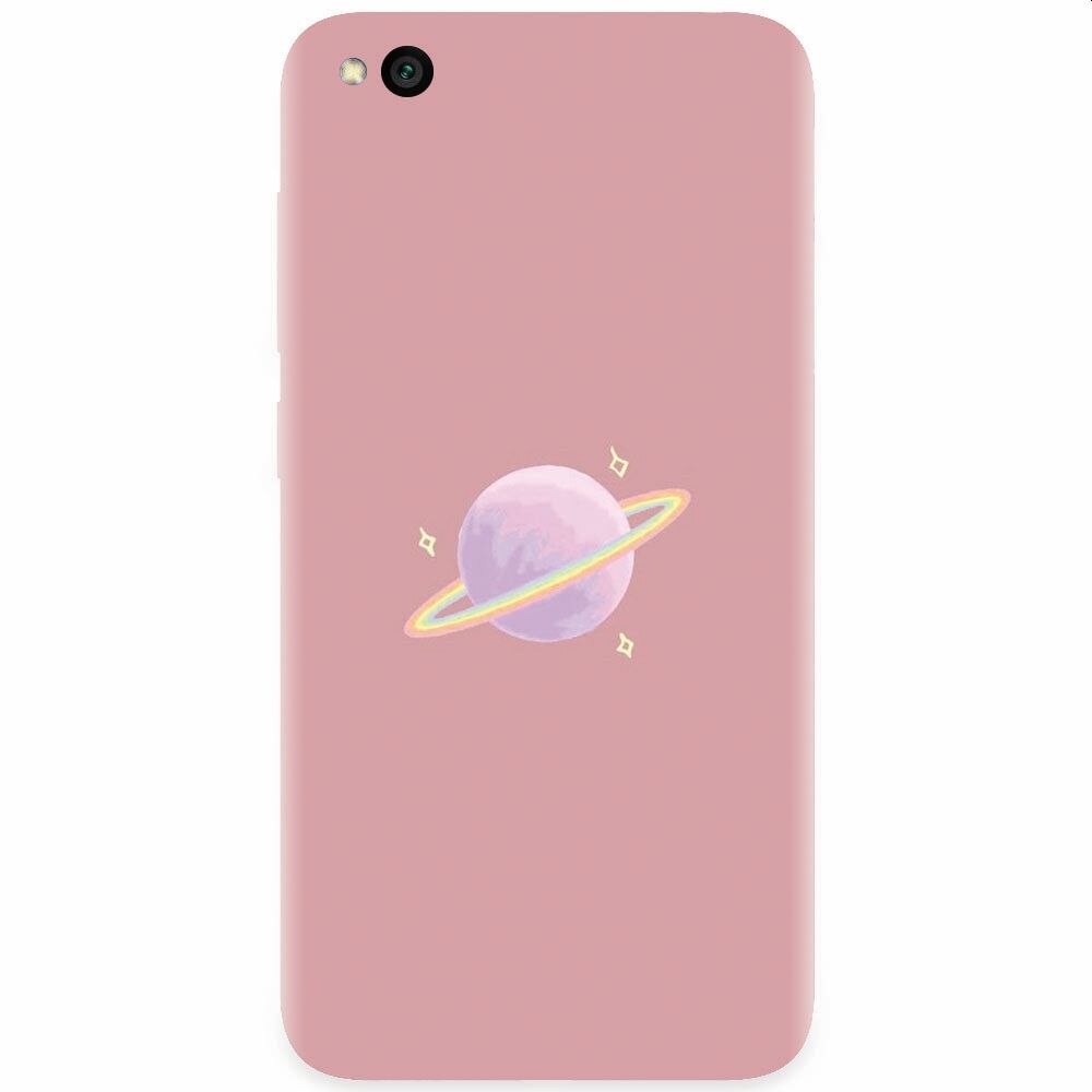 Husa silicon pentru Xiaomi Redmi Go, Saturn On Pink