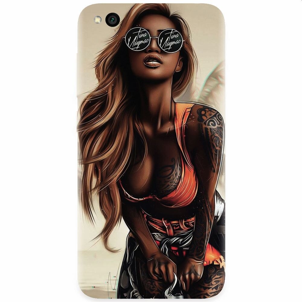 Husa silicon pentru Xiaomi Redmi Go, Tattoed Girl
